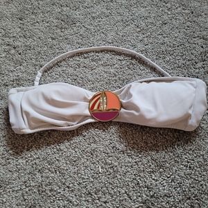 *Sale* Victoria's Secret Bikini  Top S/P White Metal Decor Swim Bathing